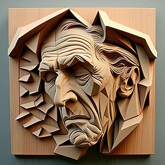 3D model John Stuart Curry American artist (STL)